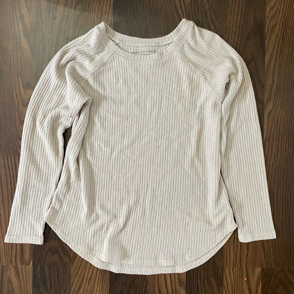AE American Eagle Soft and Sexy Plush Waffle Knit Top size Small S